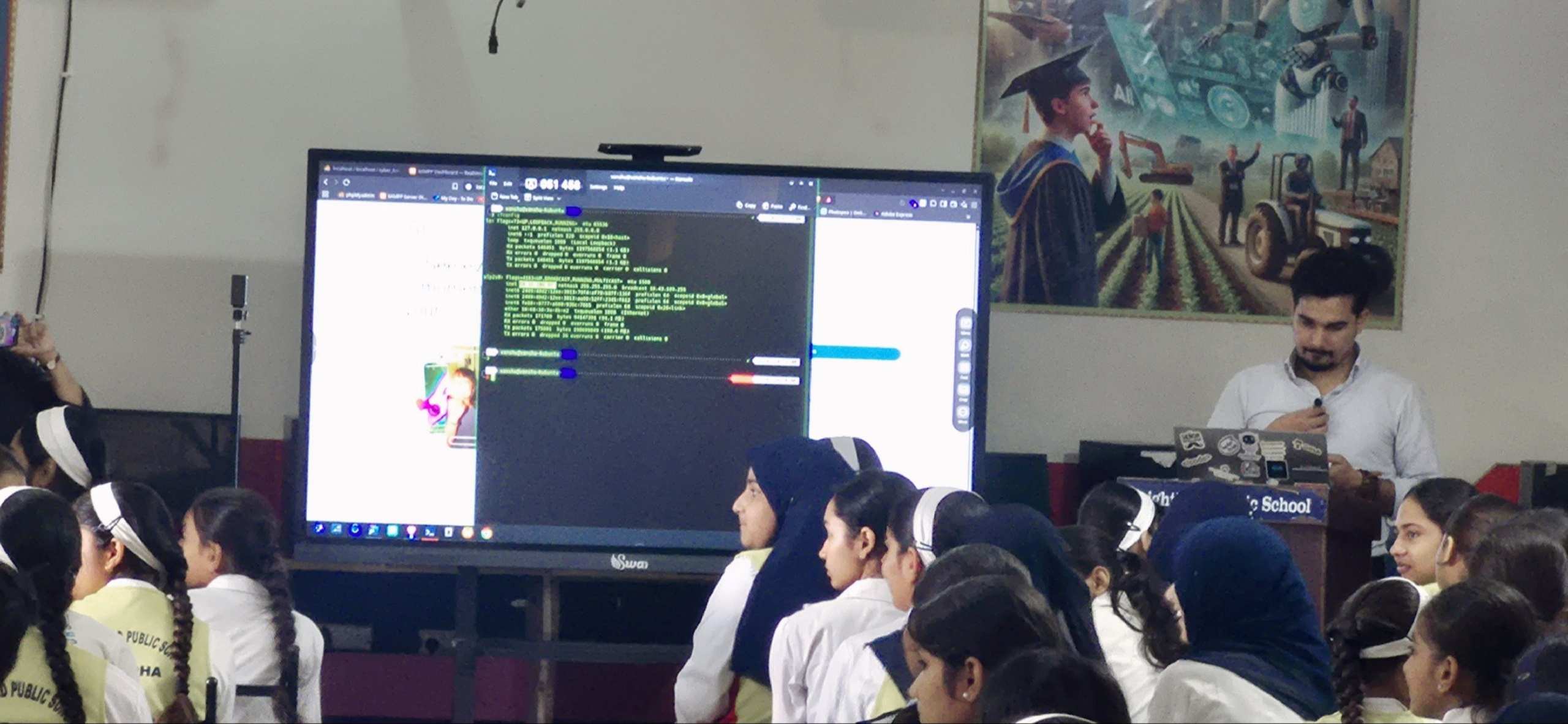 Cyber Baithak Workshop Moment at Brightland Public School